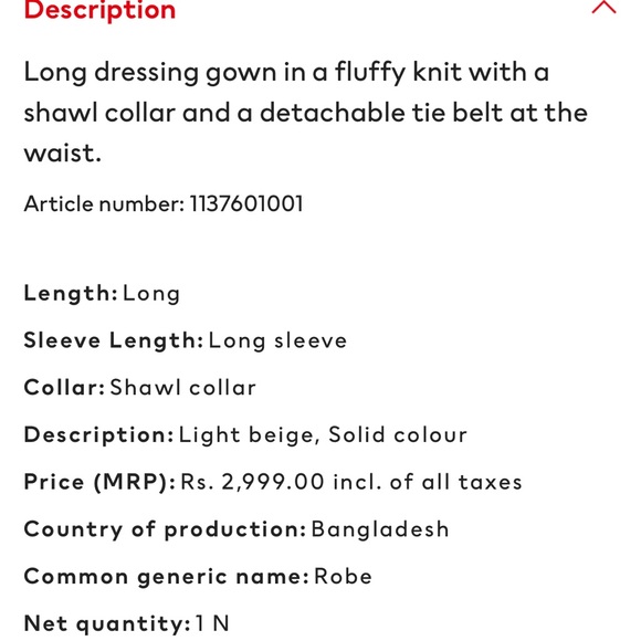 H&M Dressing Gown / Robe M/L (Amazing quality) - Picture 9 of 9